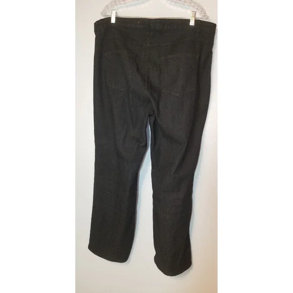 Cos Jeans Dark Wash Bootcut Stretch Jeans W/Rhinestone‎ & Embroidery Size 16W - Picture 4 of 7